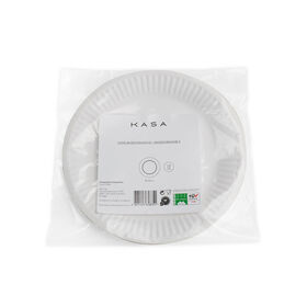 Conjunto 10 Pratos Sobremesa Papel Branco 18Cm Kasa