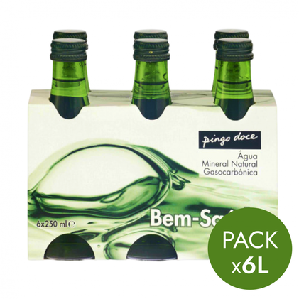 Água Com Gás Pack 6 Pingo Doce 6x0.25L