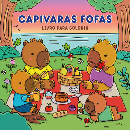 Livro De Colorir - Capivaras Fofas Vários Autores