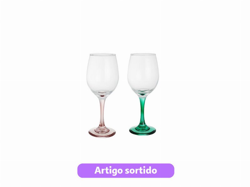 Cálice Vidro Actuel 26 cl Cores Sortidas