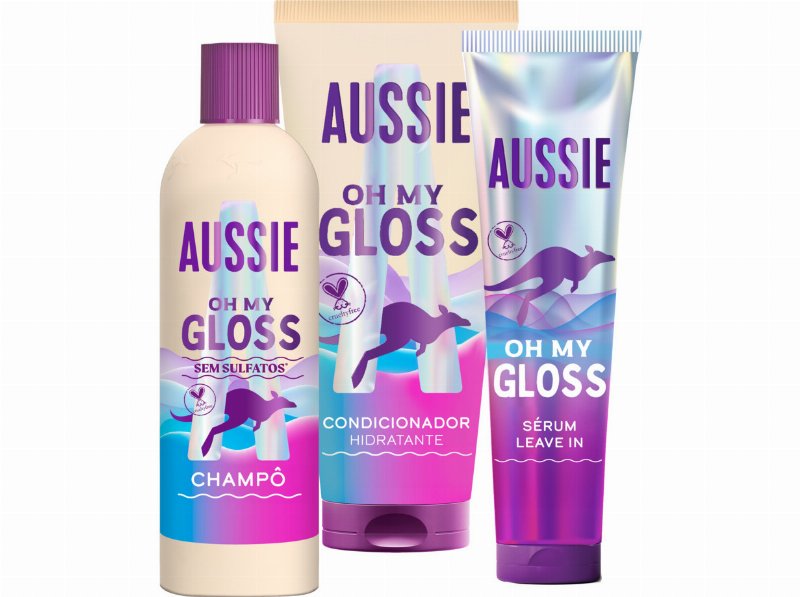Pack Cabelo Aussie Gloss Ch+Cndc+Serum 1Un