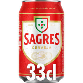Cerveja Em Lata Com Álcool Sagres 33 cl