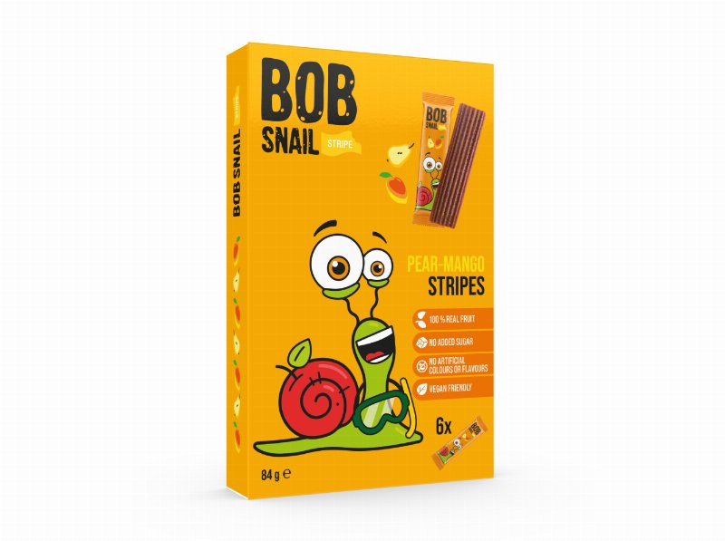 Tiras De Fruta Bob Snail Pera E Manga 84 g