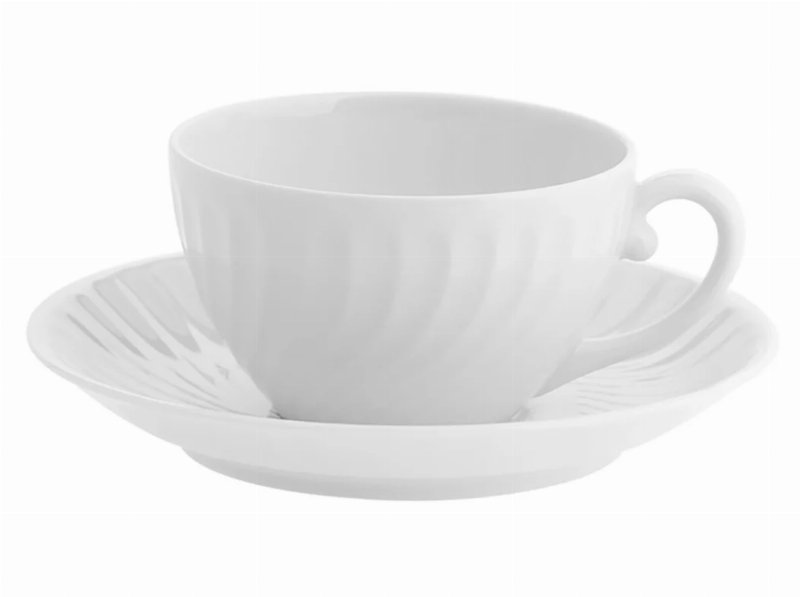 Chávena De Chá Com Pires Sagres Vista Alegre Branco Porcelana Ø15Cm