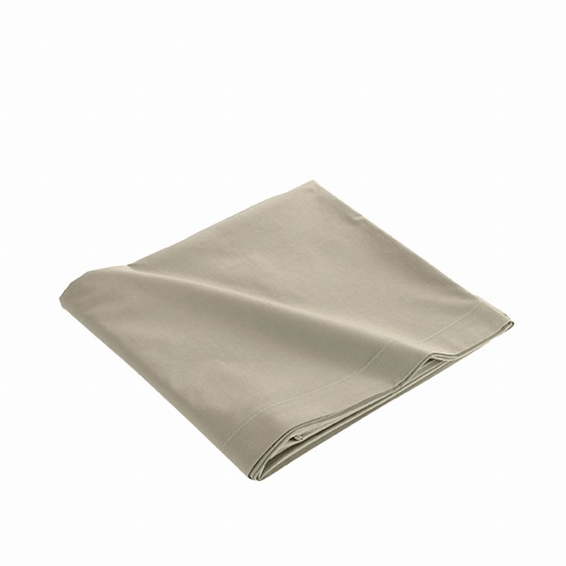 Hkh Lençol Liso 2 Pessoas Algodão Bio Taupe