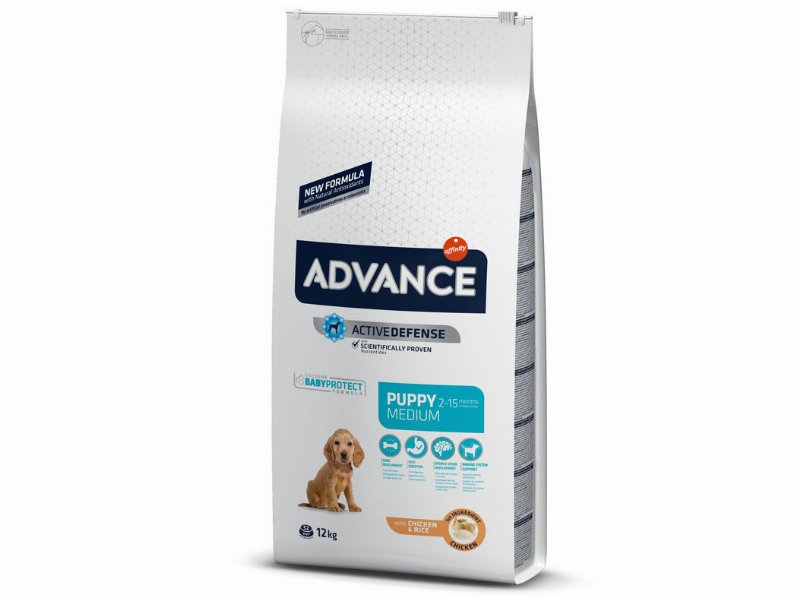 Ração Cão Medium Puppy Advance :Frango/ Arroz 12 kg