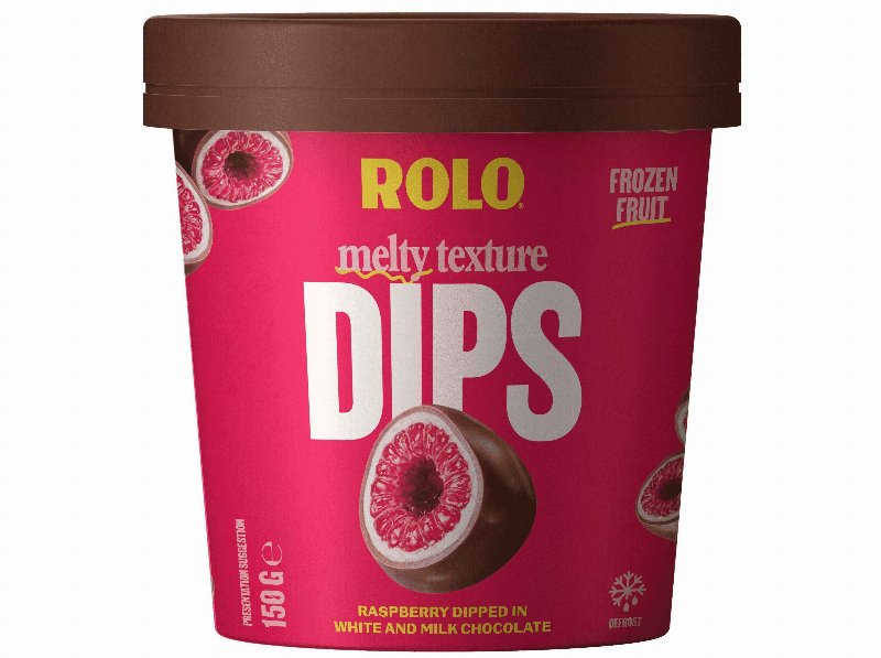 Dips Framboesa Rolo Coberta De Chocolate Branco E Chocolate De Leite 150 g