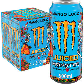 Bebida Energética Mango Loco Monster 4 X 50 cl