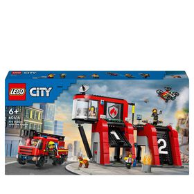Lego City - Quartel Dos Bombeiros Com Camião Dos Bombeiros - 60414