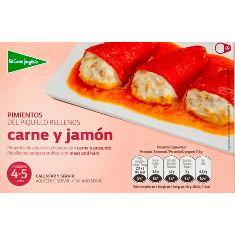 Pimentos De Piquillo Recheados Com Carne E Presunto 260 g
