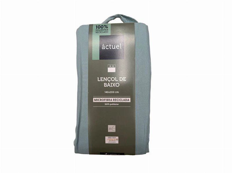 Lençol De Baixo Azul Actuel Poliester Reciclado 140X200Cm