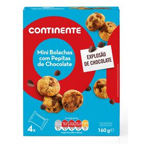 Mini Bolachas Com Pepitas De Chocolate Continente 160 gr (4 Un)