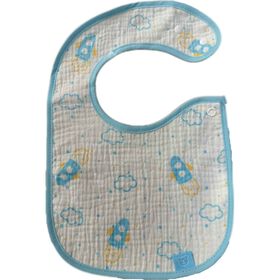 Conjunto 2 Babetes Algodão Azul Happy Bear 1 Un
