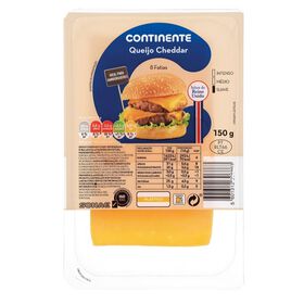 Queijo Cheddar Fatiado Continente 150 gr