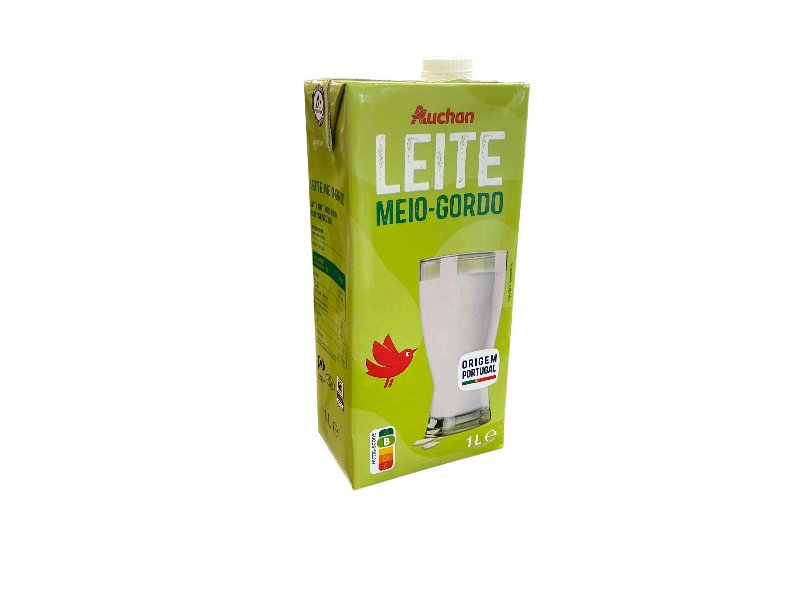 Leite Auchan Uht Meio Gordo Slim 1 l