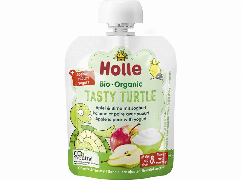 Saqueta Bio Holle Iogurte Maça Pera 8M 85 g