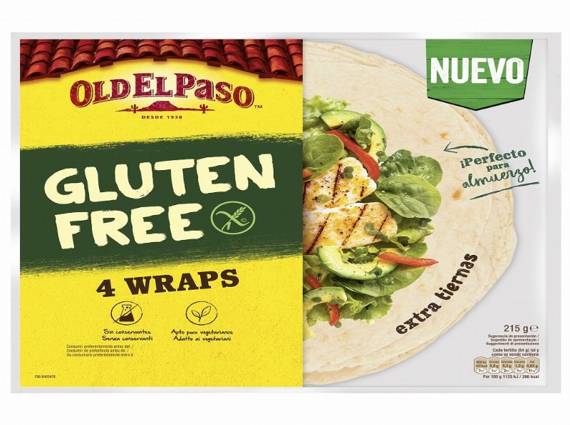Tortilha Wrap Old El Paso Sem Glúten 4Unid 215 g