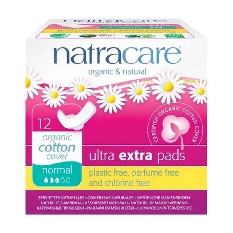 Penso Algodão Extra Fino Alas Normal Bio Natra Care 12 Unds