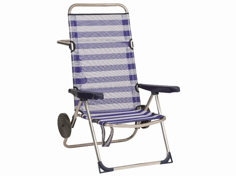 Cadeira Para Campo E Praia Alco Com Rodas 65X95X67Cm