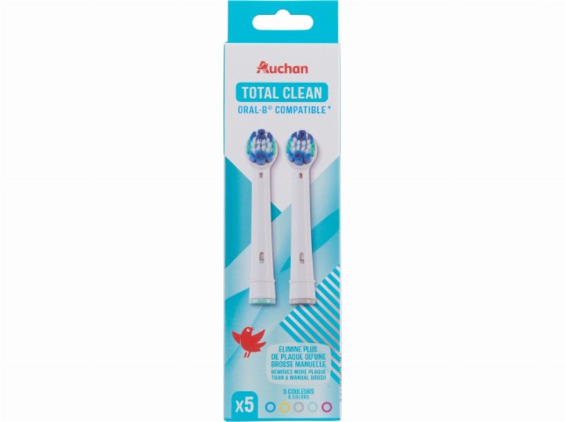 Recarga Escova Dentes Auchan Eléctrica Total Clean 5Un