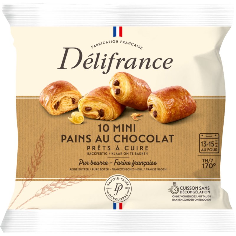 Mini Pão Com Chocolate 10 Unidades 250 g