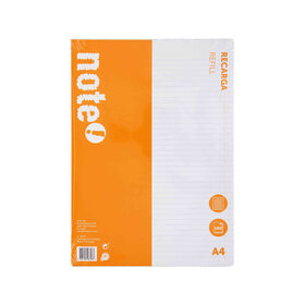 Recarga Papel A4 Pautado Note!