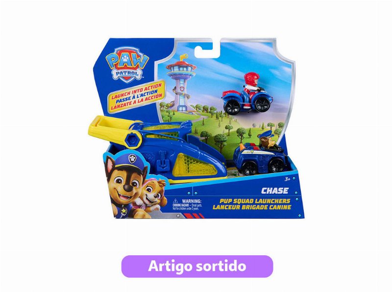 Veículo Pup Patrulha Pata Squad Launchers Modelos Sortidos