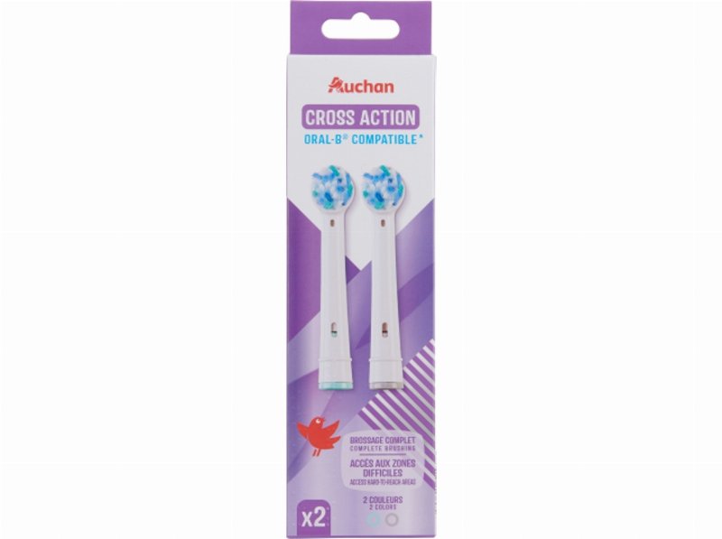 Recarga Escova Dentes Auchan Eléctrica Cross Action 2Un