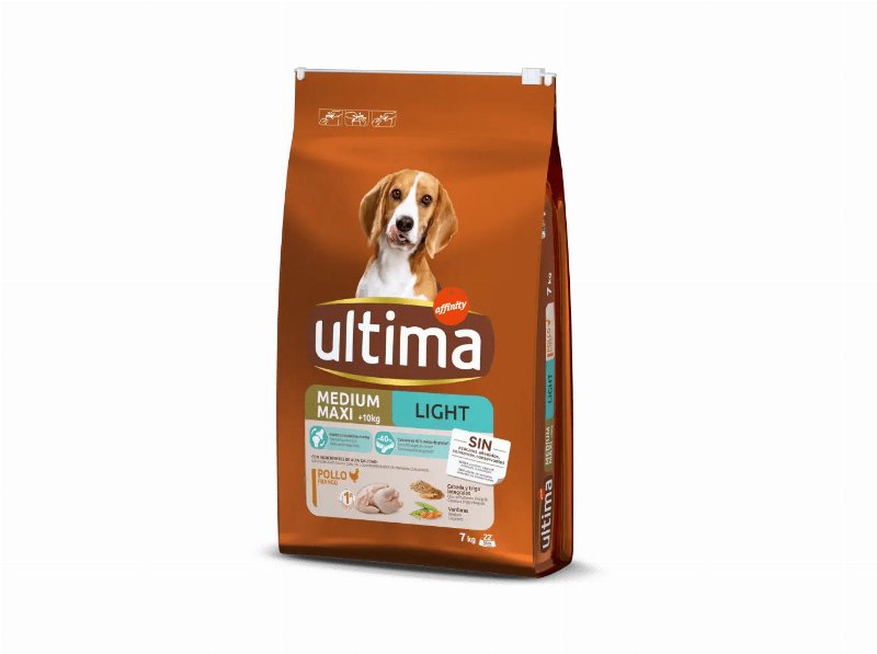 Ração Para Cão Ultima Médio E Maxi Light Com Frango 7 kg