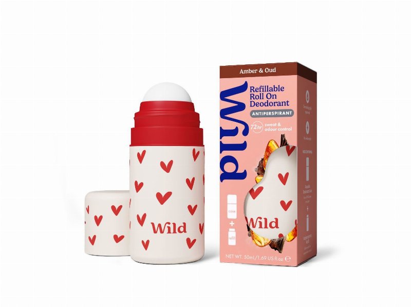 Desodorizante Roll-On Wild Corações Âmbar Agar 50 ml