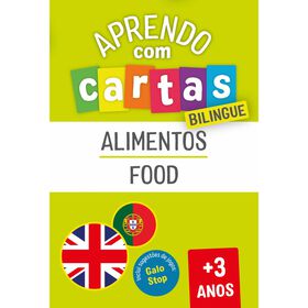 Aprendo Com Cartas - Alimentos - Bilingue (+3 Anos)
