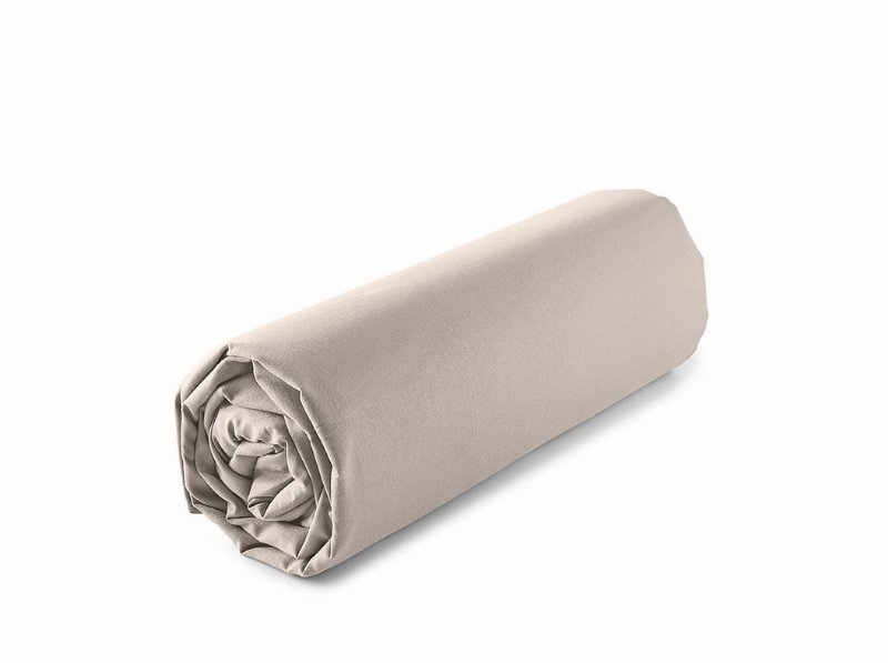 Lençol De Baixo Com Elástico Actuel Taupe Percal 90X200Cm