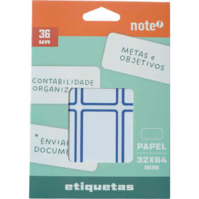 Conjunto 36 Etiquetas Adesivas 32X64Mm Note!