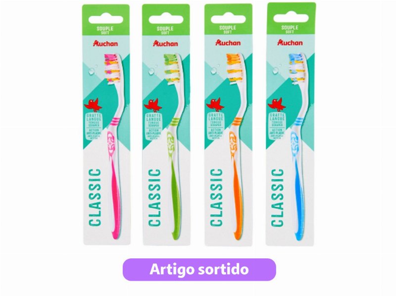 Escova De Dentes Auchan Clássica Suave 1 Un
