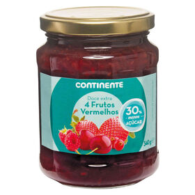 Doce Frutos Vermelhos -30% Açúcares Continente 340 gr