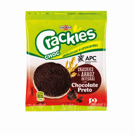 Crackies De Arroz Integral Com Chocolate Preto Sem Glúten Caçarola 130 gr