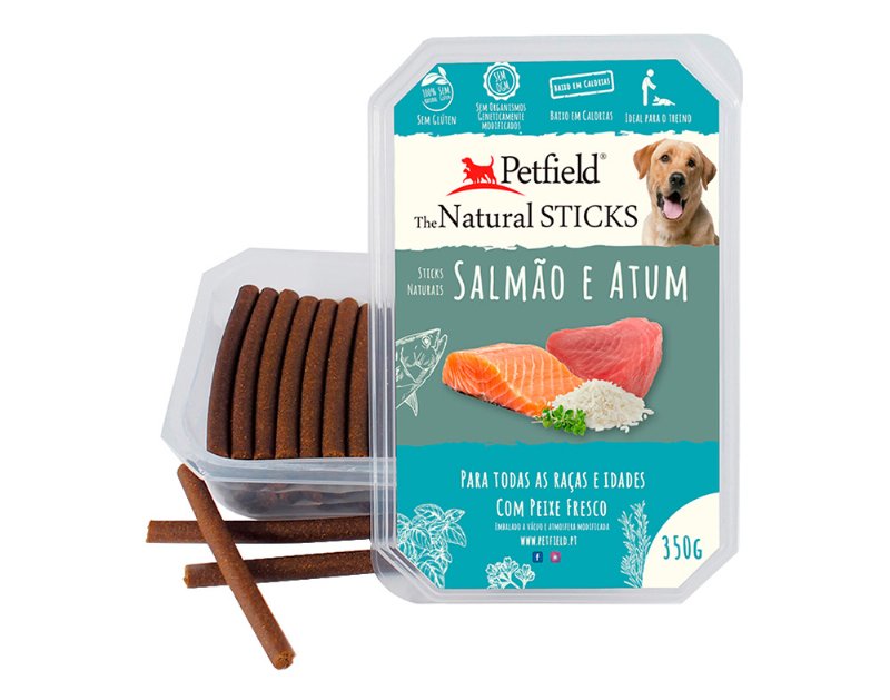 Snack Natural Cão Petfield Salmão E Atum 350 g