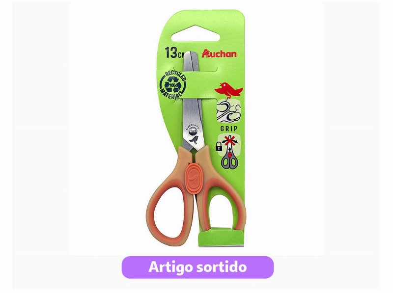 Tesoura Auchan 13Cm Cores Sortidas