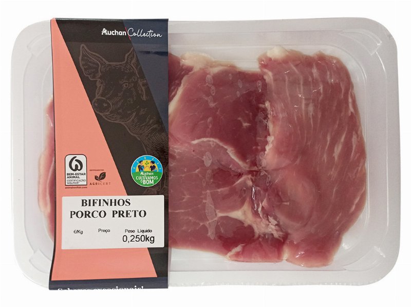 Bifinhos Porco Preto Auchan Cultivamos O Bom 250 gr