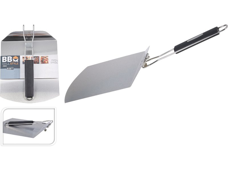 Espátula De Pizza Para Churrasco Aço Inox Comprimento 55.5Cm