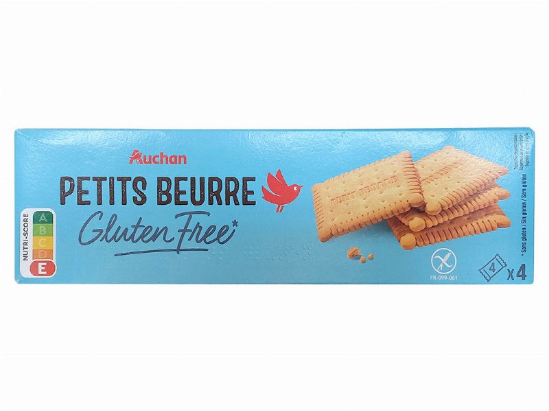 Bolachas Auchan Sem Glúten Manteiga 4 X 4Unid 130 g