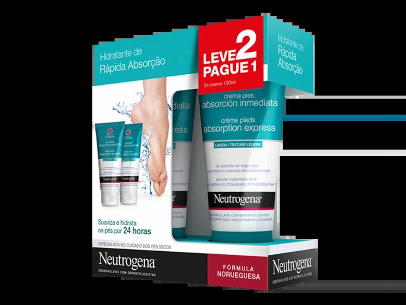 Creme Pés Neutrogena Rápida Absorção 2X100 ml Leve 2 Pague 1