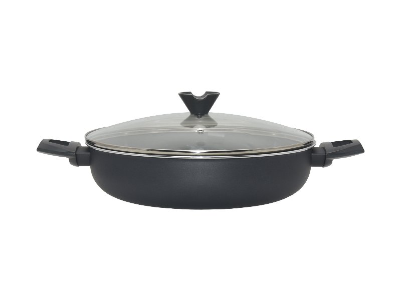 Frigideira Revestimento Cerâmico Actuel Com Asas E Tampa 32Cm