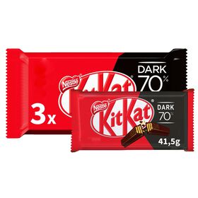 Snack De Chocolate Negro 70% Cacau Kit Kat 124,5 gr (3 Un)