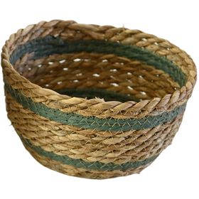 Cesto Redondo Com Risca Verde Kasa