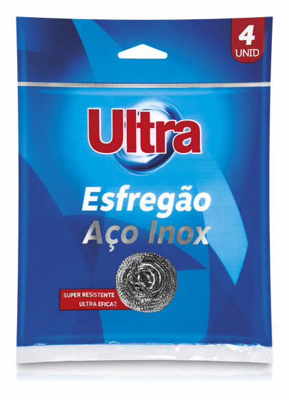 Esfregão Aço Inox 4 Un Ultra 4Un