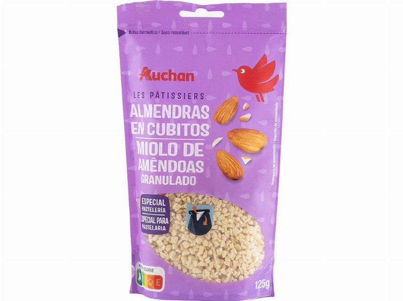 Miolo De Amêndoa Sem Pele Auchan Granulado 125 g