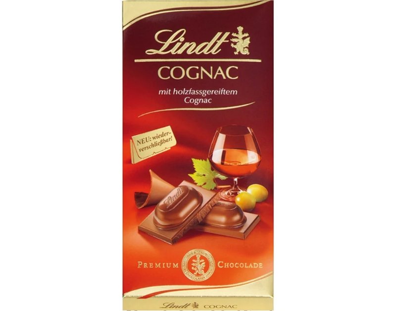 Tablete Lindt Chocolate Licor Cognac 100 g