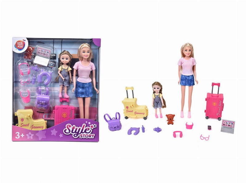 Boneca Com Acessórios One Two Fun My Holliday