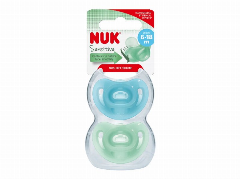 Chupeta Nuk Sensitive Silicone 6-18Meses 2Un